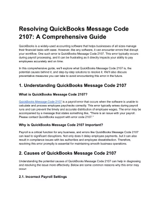 Resolving QuickBooks Message Code 2107_ A Comprehensive Guide