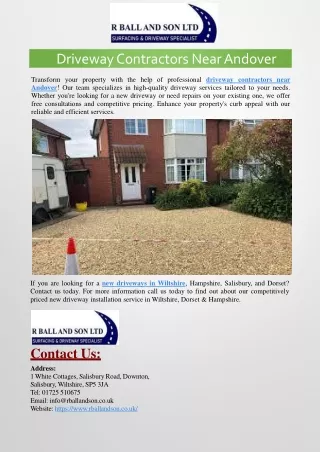 Driveway Contractors Near Andover