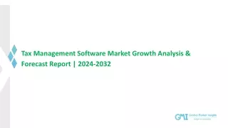 Tax Management Software Market: Global Analysis, Opportunities And Forecast To 2