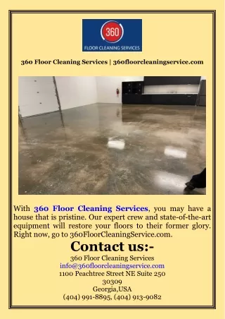 360 Floor Cleaning Services  360floorcleaningservice.com