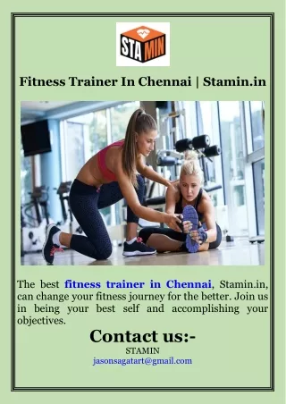 Fitness Trainer In Chennai  Stamin.in