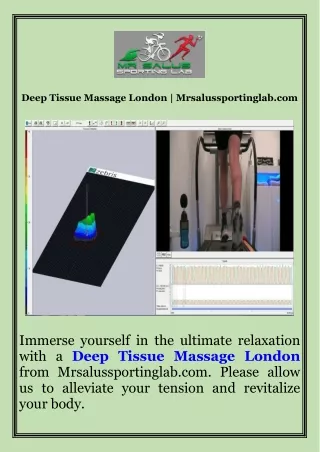 Deep Tissue Massage London  Mrsalussportinglab.com