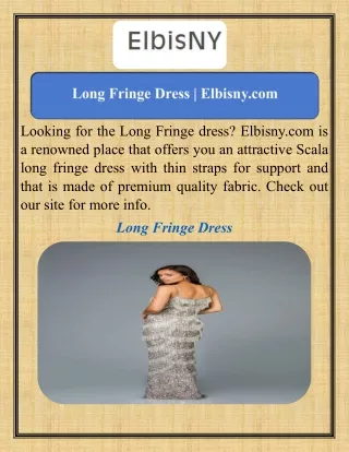 Long Fringe Dress   Elbisny.com