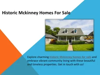 Historic Mckinney Homes For Sale