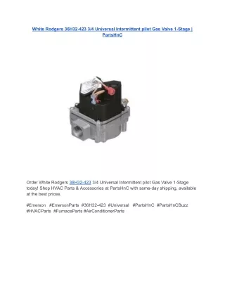 White Rodgers 36H32-423 3_4 Universal Intermittent pilot Gas Valve 1-Stage _ PartsHnC