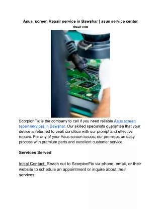 Asus  screen Repair service in Bawshar _ asus service center near me