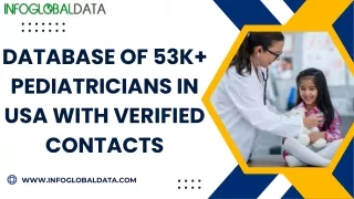 Purchase a Pediatrician Database for Enhanced Marketing Response.