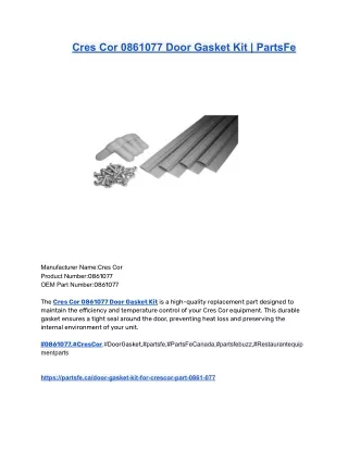 Cres Cor 0861077 Door Gasket Kit _ PartsFe