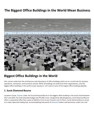 The Biggest Office Buildings in the World Mean Business