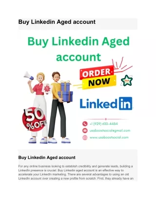 USA Best website to Buy Linkedin Aged account