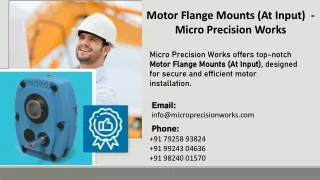 Motor Flange Mounts (At Input)  - Micro Precision Works