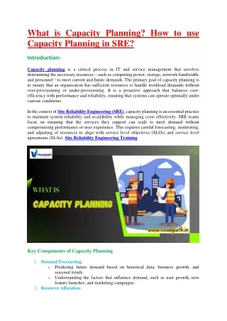 SRE Online Training in Hyderabad - Site Reliability Engineering