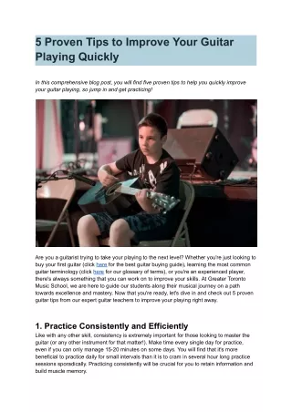 5 Proven Tips to Improve Your Guitar Playing Quickly