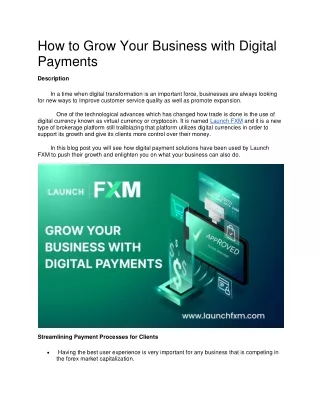 How to Grow Your Business with Digital Payments