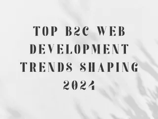 Top B2C Web Development Trends Shaping 2024