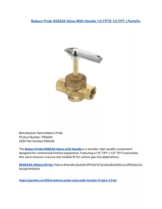 Bakers Pride R3024X Valve With Handle 1_2 FPTX 1_2 FPT _ PartsFe