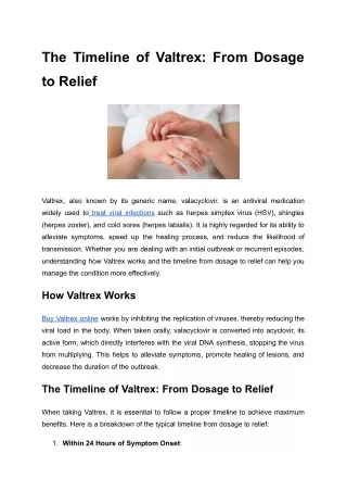 pdf The Timeline of Valtrex_ From Dosage to Relief