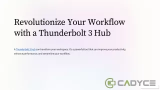 Thunderbolt 3 Hub: 100W Power Delivery for Your Devices