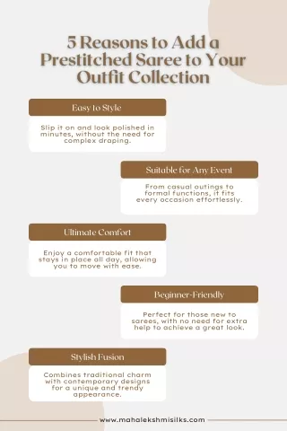 5 Reasons to Add a Prestitched Saree to Your Outfit Collection