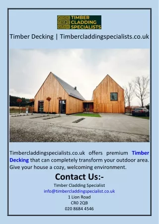 Timber Decking  Timbercladdingspecialists.co.uk