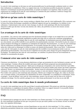 La carte de visite numérique : un support idéal pour présenter ses réalisations