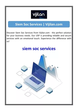 Siem Soc Services  Vijilan.com