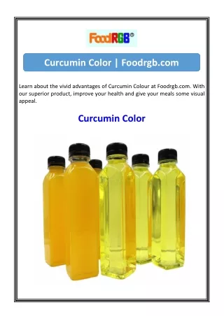 Curcumin Color  Foodrgb.com