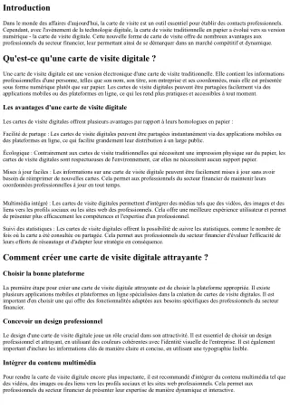 La carte de visite digitale : un outil incontournable pour les professionnels du