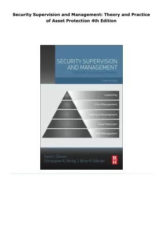 read security supervision and management: theory and practice of asset