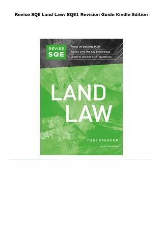 read revise sqe land law: sqe1 revision guide     kindle edition