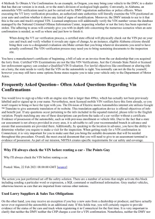 4 Methods To Obtain A Vin Verification
