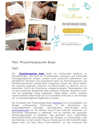 Physiotherapie Basel