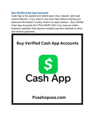 Buy Verified Cash App Accounts