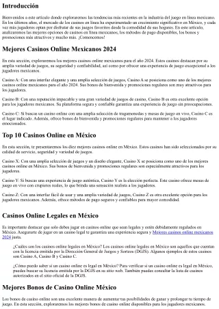 Las Tendencias Más Recientes en la Industria del Juego en Línea Mexicano