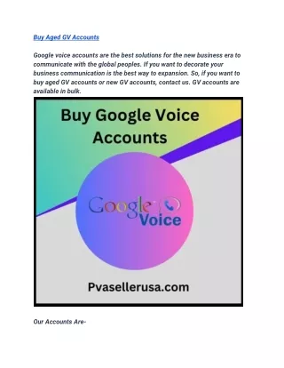 Buy Google Voice Accounts - BestQualityPVAs