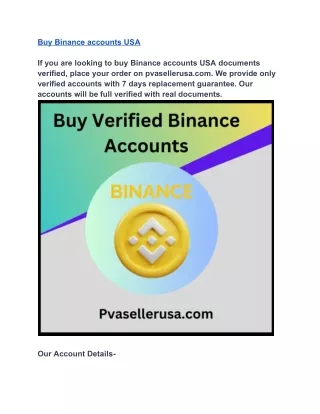 Top 3 Sites to Buy Verified Binance Accounts In This Year