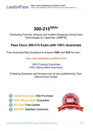 [September Materials] Latest sharing of Cisco 300-215 dumps exam practice questi