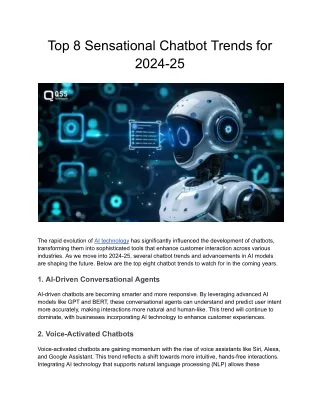 Top 8 Sensational Chatbot Trends for 2024-25