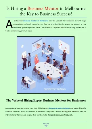 Is Hiring a Business Mentor in Melbourne the Key to Business Success
