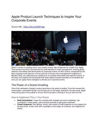 Apple Product Launch Techniques to Inspire Your Corporate Events