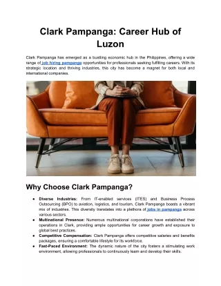 Clark Pampanga_ Career Hub of Luzon