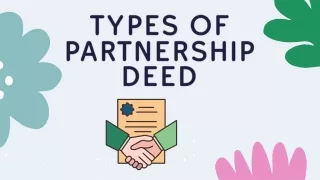 Types of Partnership Deed