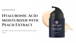Hyaluronic Acid Skin Moisturizer with Peach Extract