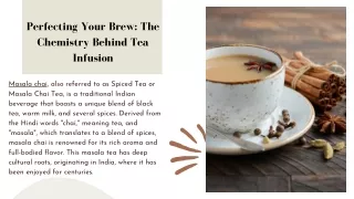 Perfecting Your Brew: The Chemistry Behind Tea Infusion