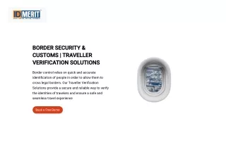 Traveller Verification Solutions For Simplified Travel