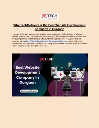 TechMetronix - Best Website Development Company in Gurgaon