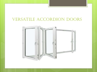 Versatile Accordion Doors