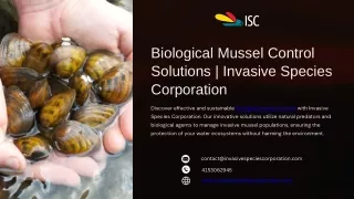 Biological Mussel Control Solutions  Invasive Species Corporation