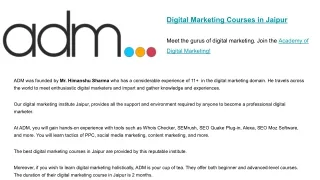 Digital Marketing Courses in Jaipur