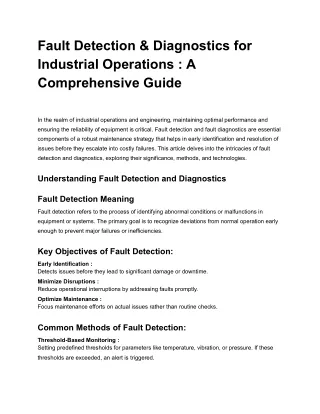 Fault Detection & Diagnostics for Industrial Operations _ A Comprehensive Guide (1)